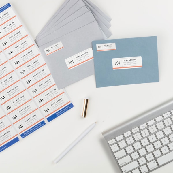 Easy Peel 1" x 2.63" White Address Labels 3000/Box