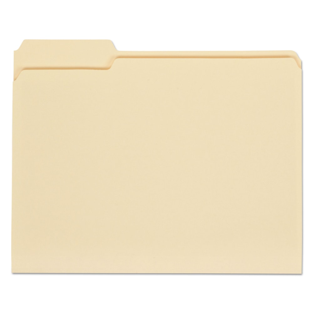 Letter Size Manila File Folders 1/3-Cut Tabs, Assorted Positions 100/Box