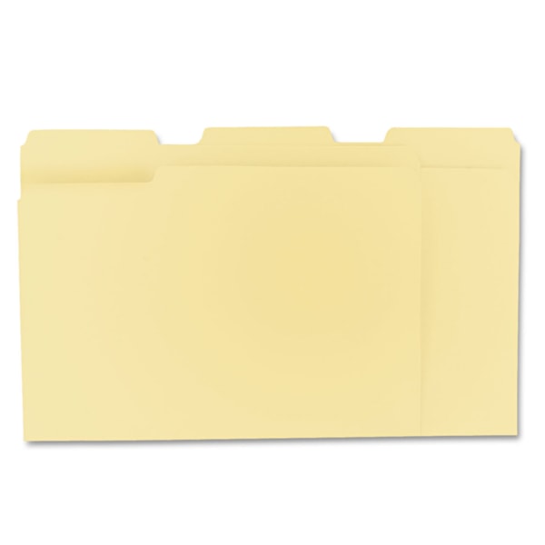 Letter Size Manila File Folders 1/3-Cut Tabs, Assorted Positions 100/Box