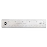 12" Stainless Steel Office Ruler With Non Slip Cork Base thumbnail 2