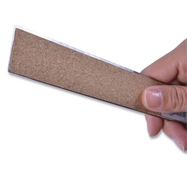 12" Stainless Steel Office Ruler With Non Slip Cork Base