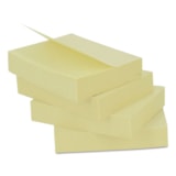 Recycled 100-Sheet Self-Stick Note Pads, 1-1/2" x 2", Yellow, 12/Pack thumbnail 2
