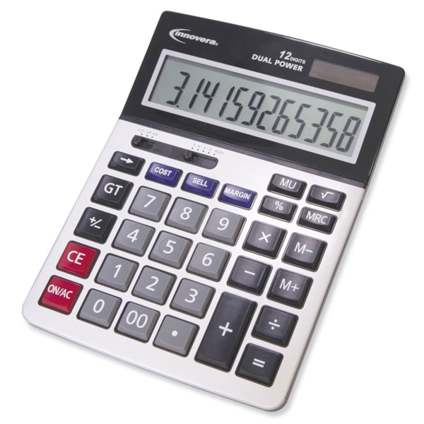 Dual Power Profit Analyzer Calculator with 12-Digit LCD Display