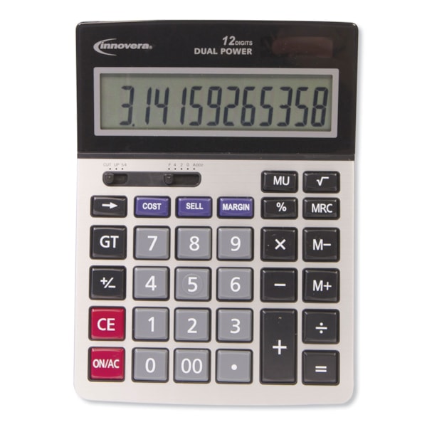 Dual Power Profit Analyzer Calculator with 12-Digit LCD Display