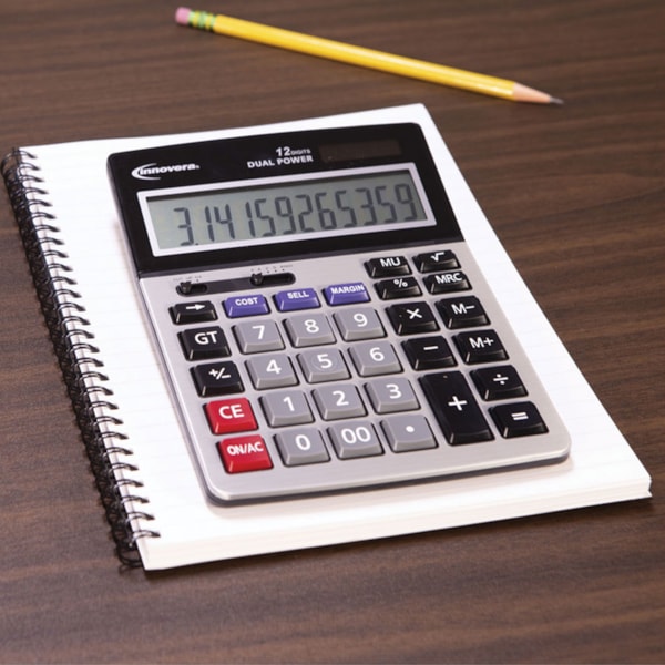 Dual Power Profit Analyzer Calculator with 12-Digit LCD Display
