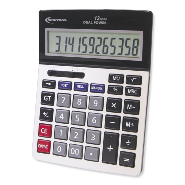 Dual Power Profit Analyzer Calculator with 12-Digit LCD Display