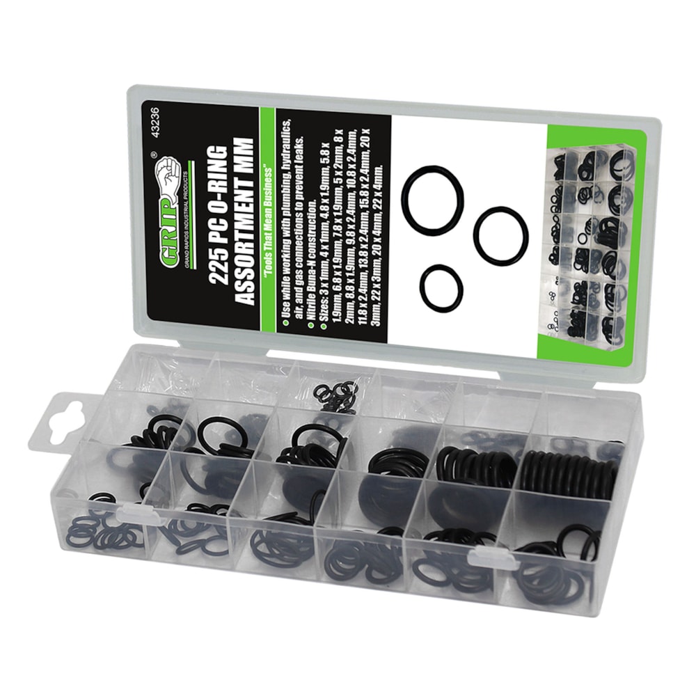 225 Piece MM O-Ring Assortment
