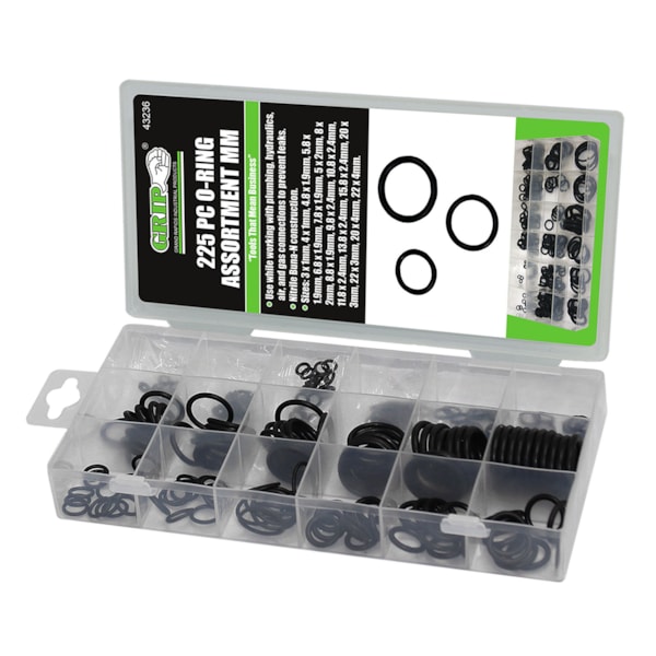 225 Piece MM O-Ring Assortment