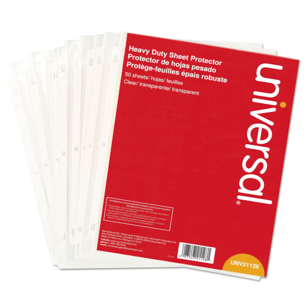 Heavy Gauge Clear Top-Load Poly Sheet Protectors 50/Pack