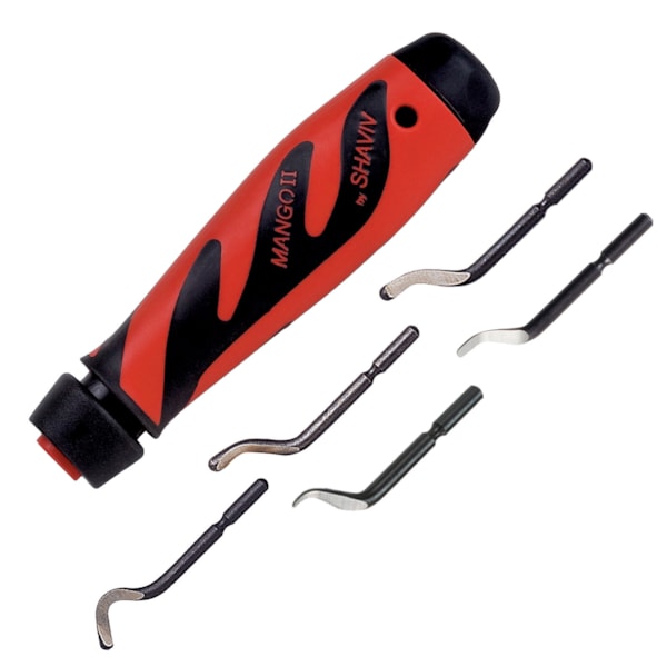 Mango II E Handle with  E100, E111, E120, E200 & E300 Heavy Duty Deburring Blade