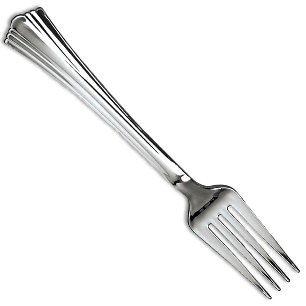 Reflections® Silver Heavyweight Plastic Forks 600/Case