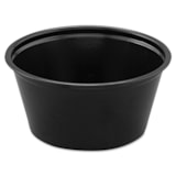 2 oz. Black Polystyrene Portion Cups 250/Bag thumbnail 1