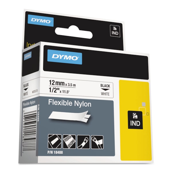 1/2" x 11.5" Rhino Flexible Nylon Industrial Label Tape