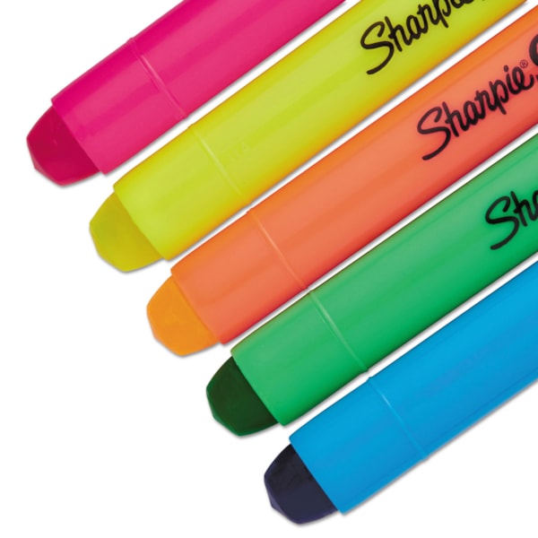 Bullet Tip Assorted Gel Highlighters 5/Pack