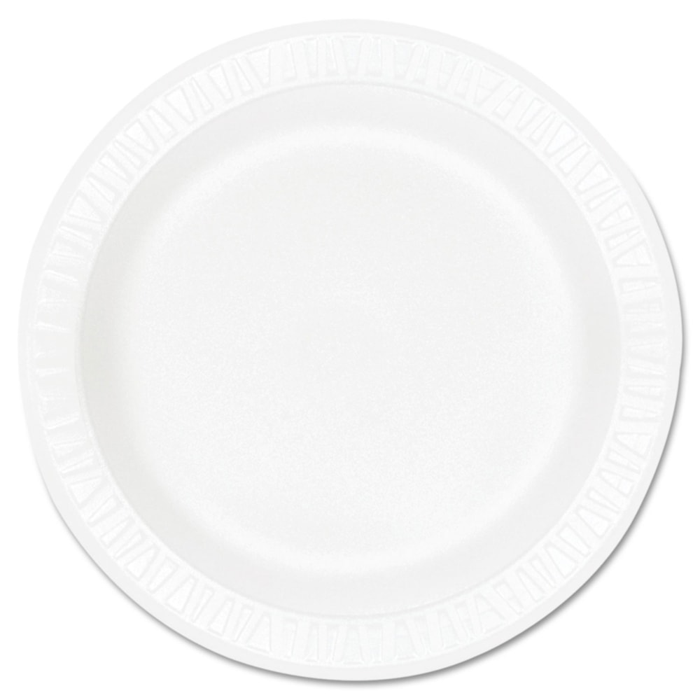 10'' White Concorde Foam Plate 500/Case
