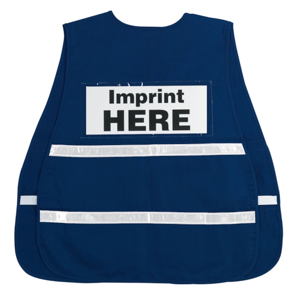 Incident Command Vest, Polyester/Cotton, Blue with White Stripes