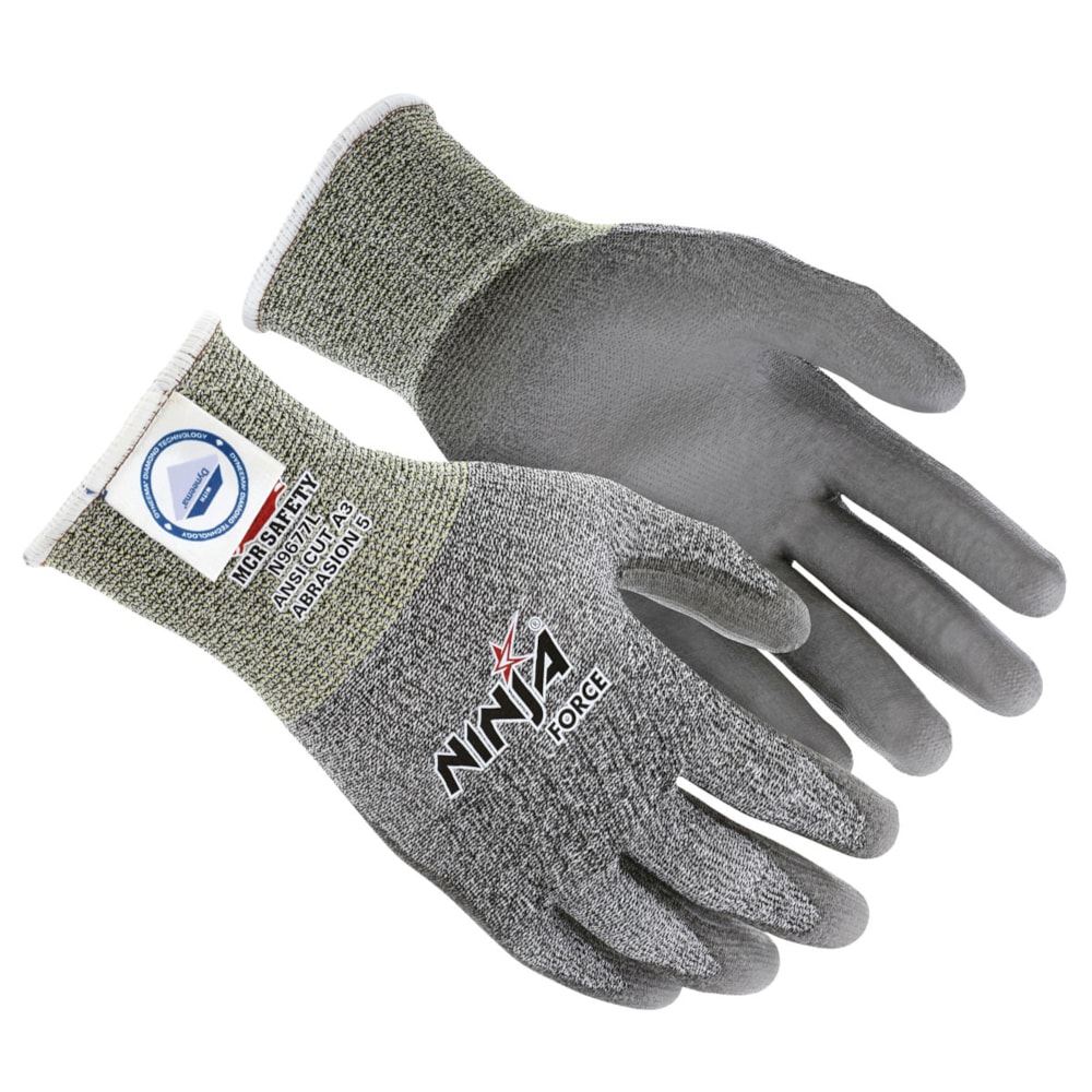 Ninja® Force PU Palm Coated Dyneema® Synthetic Shell ANSI Level A3 Cut Resistant Gloves