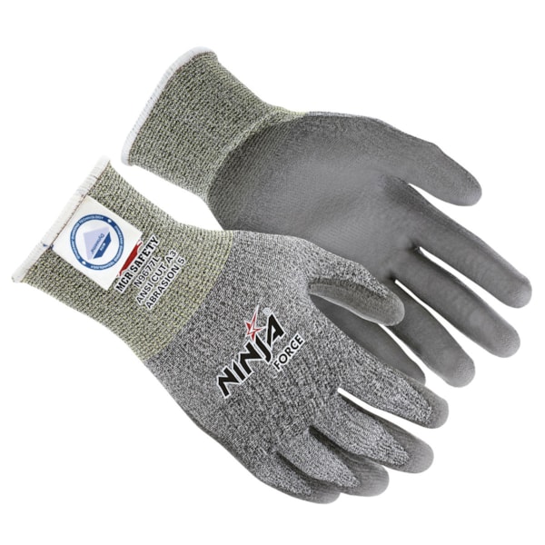 Ninja® Force PU Palm Coated Dyneema® Synthetic Shell ANSI Level A3 Cut Resistant Gloves
