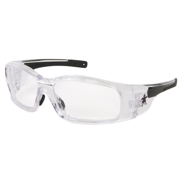 Swagger® SR1 Safety Glass Clear Anti-Fog Lens Frame Black TPR Temples