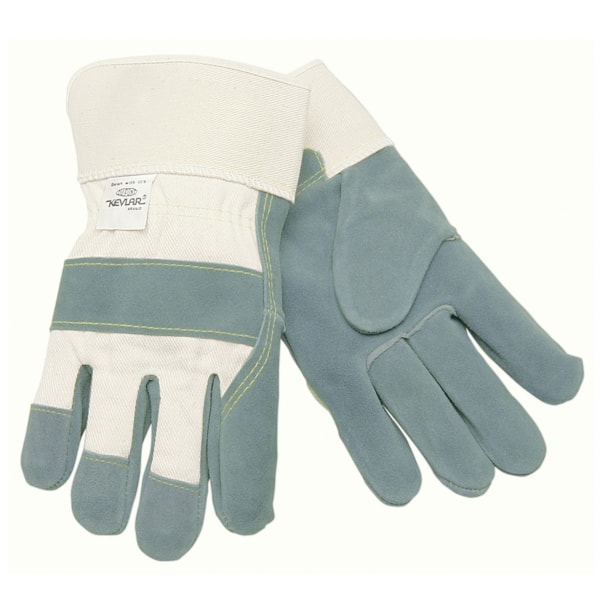 Select Shoulder Leather Work Gloves 2.5" Safety Cuff Sewn with DuPont™ Kevlar®