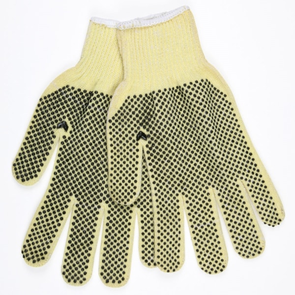 Cut Pro® 10-Gauge Kevlar® Gloves w/Cotton Interior PVC Dots on Both Sides Regular Weight String Knit