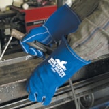 Blue Beast® Blue Side Leather Gloves w/Reinforced Palm Wing Thumb  thumbnail 2