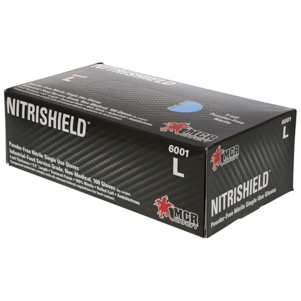 NitriShield™ 4 mil Powder-Free Nitrile Disposable Gloves