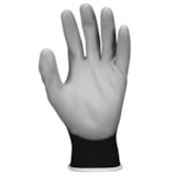 15-Gauge Black Latex-Free Nylon Shell Gray Polyurethane Palm and Fingers thumbnail 3