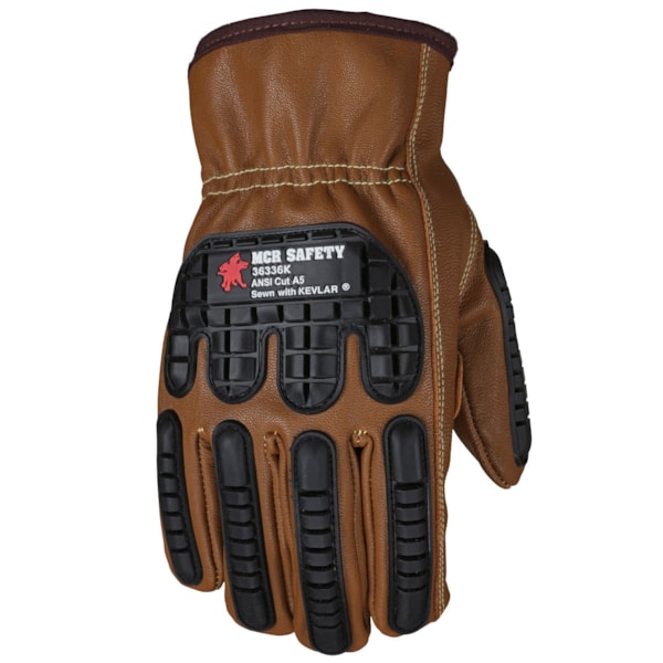 Select Goatskin Driver Lined with Kevlar® Oil Block Technology TPR Back of Hand Protection