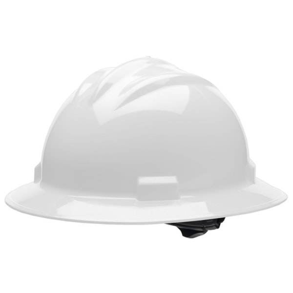 Standard White 4-Point Ratchet Suspension Full Brim Hard Hat