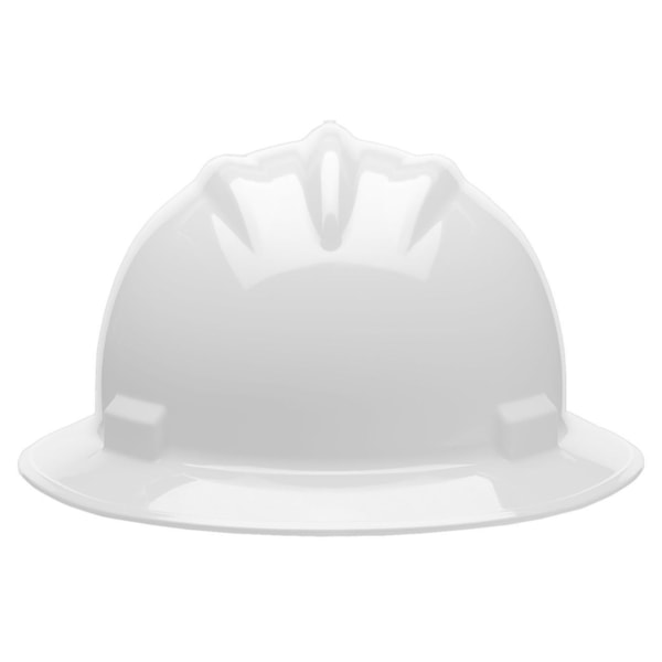 Standard White 4-Point Ratchet Suspension Full Brim Hard Hat