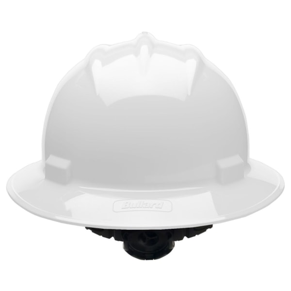 Standard White 4-Point Ratchet Suspension Full Brim Hard Hat
