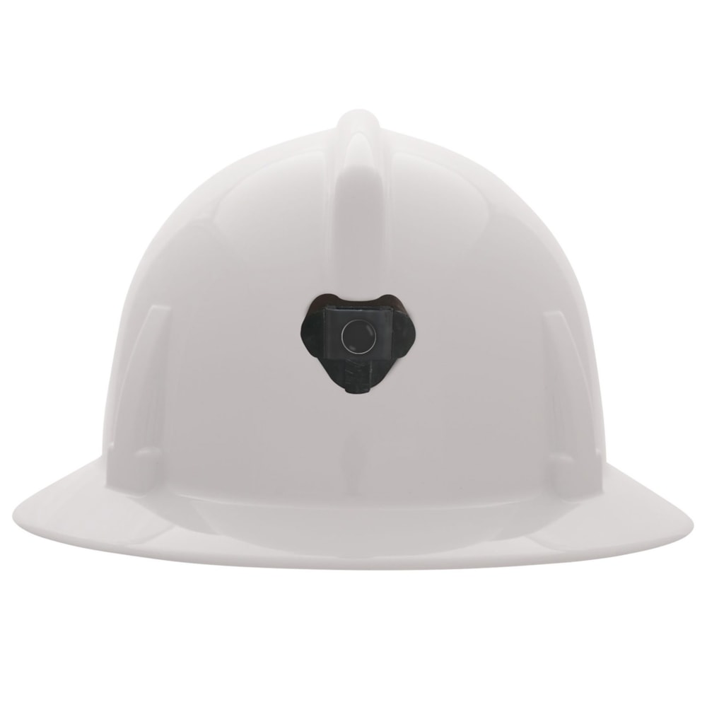 Topgard® White Hard Hat w/Lamp, Bracket, Cord Holder