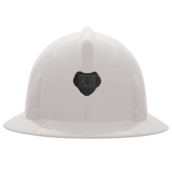 Topgard® White Hard Hat w/Lamp, Bracket, Cord Holder