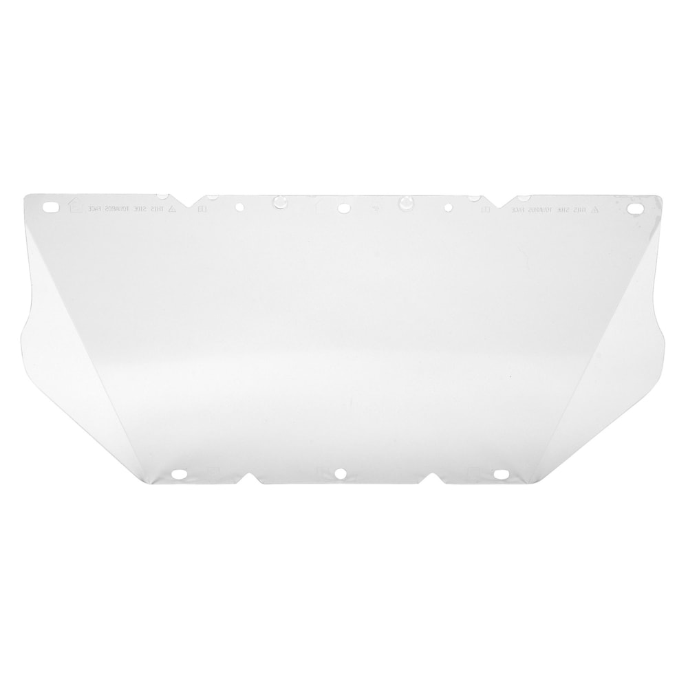 V-Gard® 8" x 17" x .06" Contoured Clear Anti-Fog Anti-Scratch Polycarbonate Nitrometer Chin Protector For Use With V-Gard Chin Protectors
