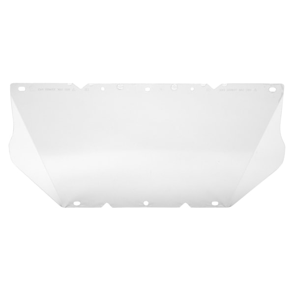 V-Gard® 8" x 17" x .06" Contoured Clear Anti-Fog Anti-Scratch Polycarbonate Nitrometer Chin Protector For Use With V-Gard Chin Protectors