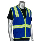  Enhanced Visibility Solid Front Mesh Back Surveyor's Safety Vest thumbnail 2
