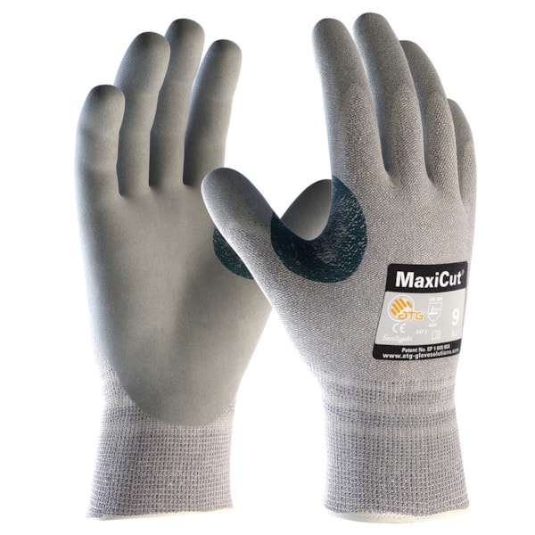 MaxiCut® Seamless Knit Dyneema® A4 Nitrile Coated MicroFoam Grip on Palm & Fingers