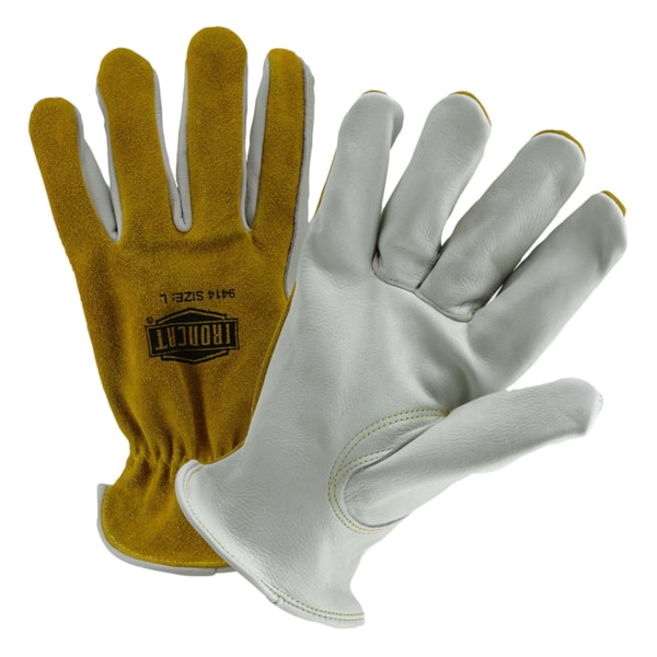 Ironcat® Premium Grade Top Grain Drivers Glove with Shoulder Split Cowhide Leather Back - Keystone Thumb