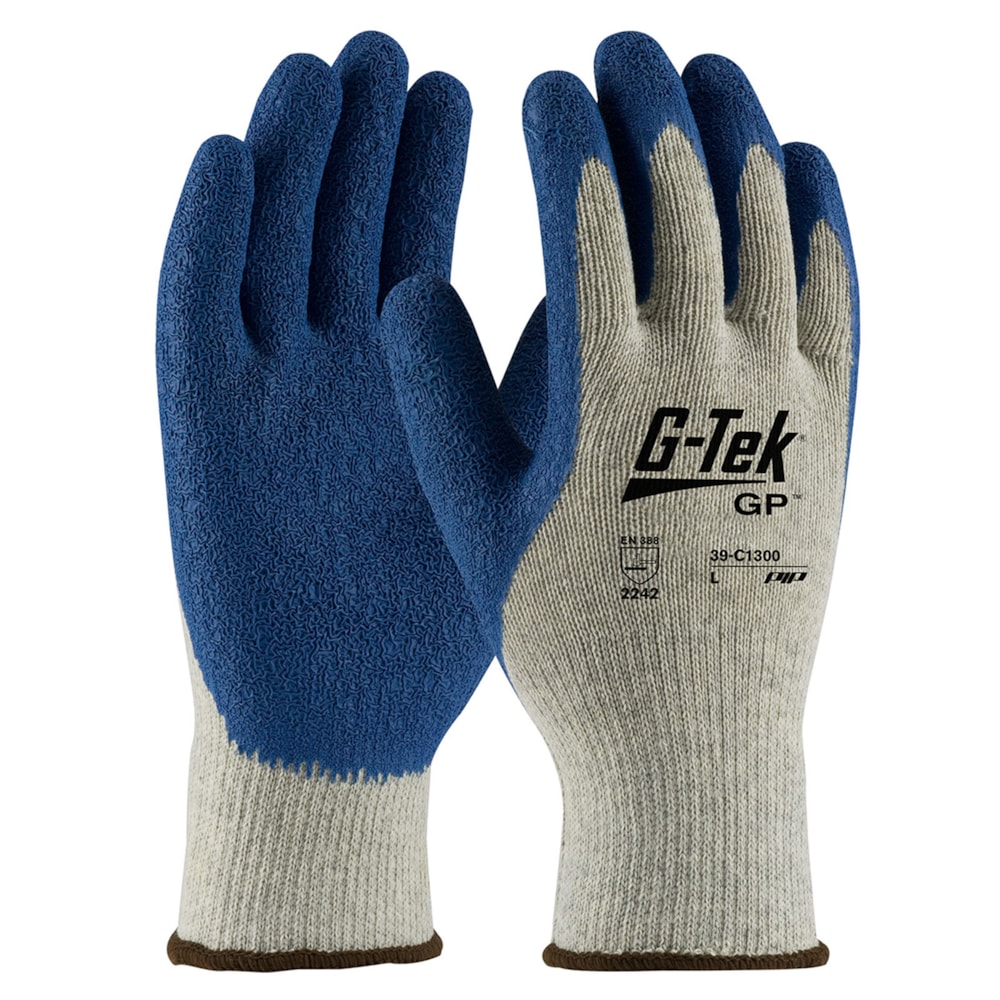 G-Tek® GP™ Cotton Polyester String Knit Latex Palm Coated Gloves
