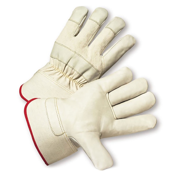 Reflective Grain Cowhide Leather Palm Work Gloves