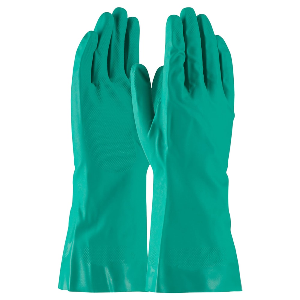 Assurance® 15 mil 13" Long Flock Lined Raised Diamond Grip Nitrile Gloves