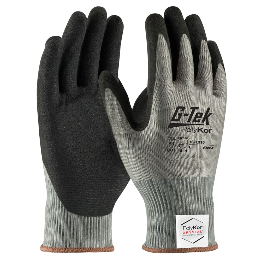 G-Tek® PolyKor® Xrystal® Nitrile Palm Coated A4 Cut Resistant Glove