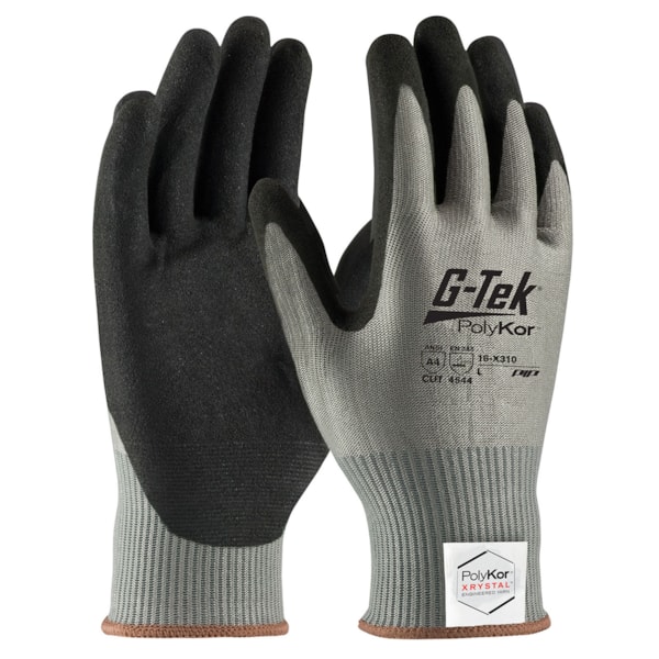 G-Tek® PolyKor® Xrystal® Nitrile Palm Coated A4 Cut Resistant Glove