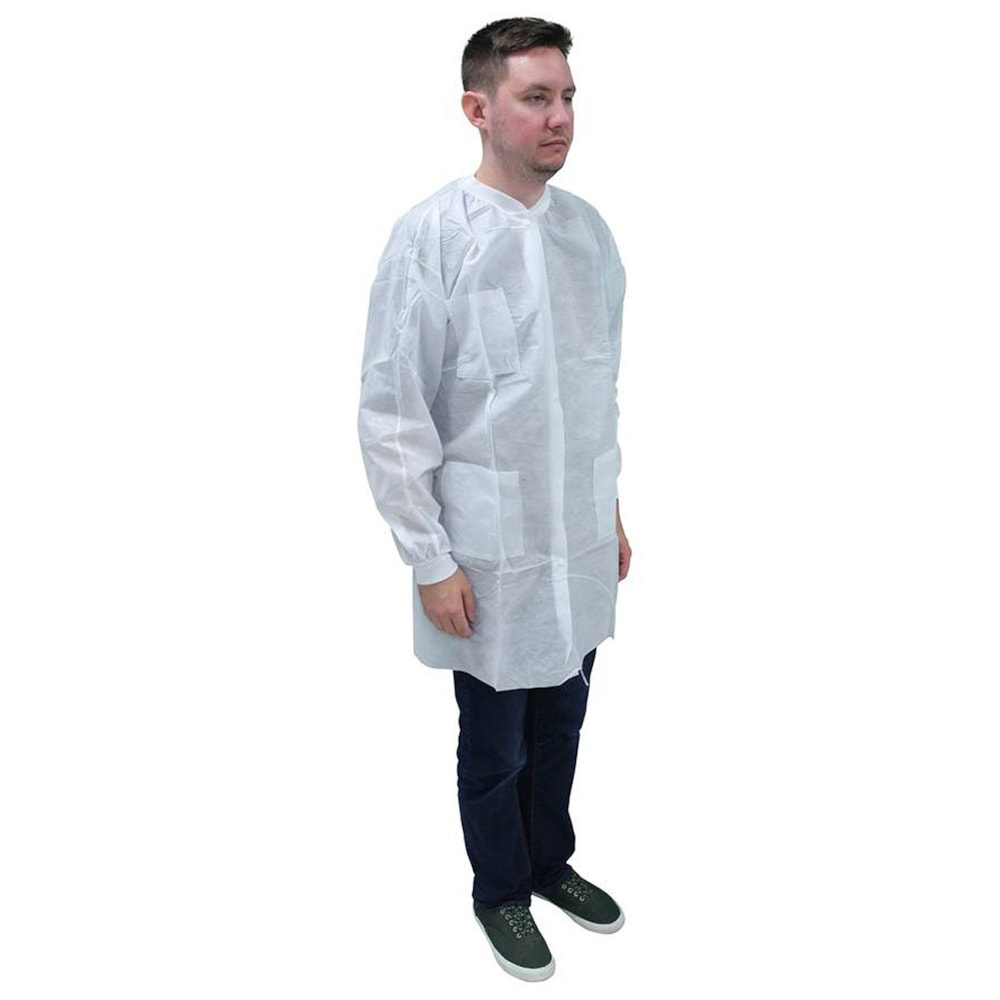  ProMax® II Labcoat 3 Pockets Snap Front Knit Cuffs and Knit Collar, 30/Case