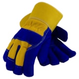 Fleece Lined Split Cowhide Leather Palm Glove with Rubberized Safety Cuff thumbnail 2