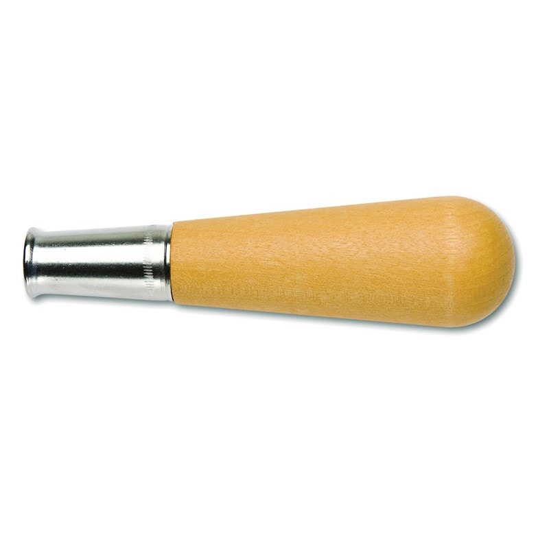 Wooden Handle With Metal Ferruled, 1-5/8 in Dia x 5-3/4 in L, Hardwood