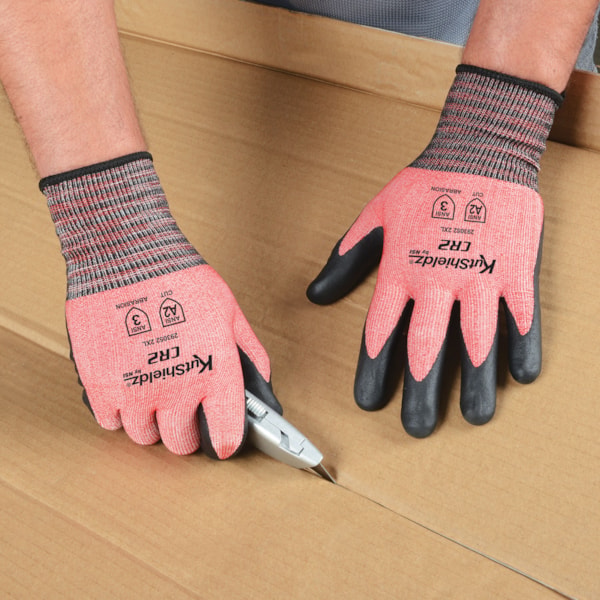 Touchscreen Polyurethane Palm Coated HPPE Blend Level A2 Cut Resistant Gloves