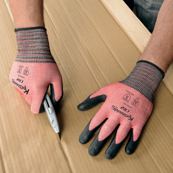 Touchscreen Polyurethane Palm Coated HPPE Blend Level A2 Cut Resistant Gloves