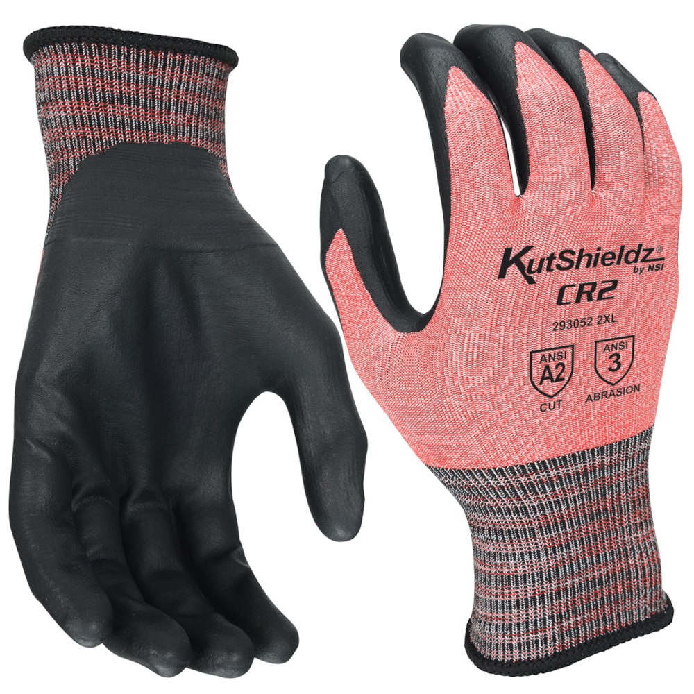 Touchscreen Polyurethane Palm Coated HPPE Blend Level A2 Cut Resistant Gloves